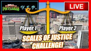 LIVE FROM LAS VEGAS #G2E ⋆ Slots ⋆ VIP SCALES OF JUSTICE CHALLENGE ⋆ Slots ⋆ LIVE SLOT PLAY FROM COSMO!
