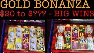 SUPER BIG WIN - Gold Bonanza Slot Machine Bonus - $20 to $???