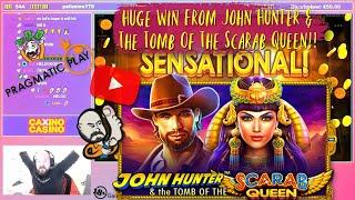 Sick Bonus!! Huge Win From John Hunter & The Tomb Of The Scarab Queen!!