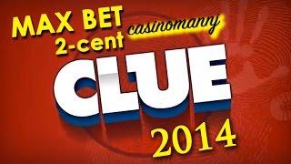 BIG WIN! - 2-cent Clue Slot 2014 - MAX BET! -  Slot Machine Bonus (Casinomannj 2014)