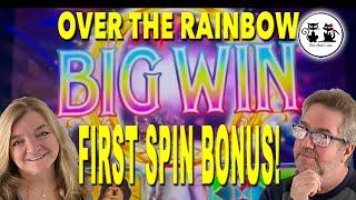 FIRST SPIN BONUS ON OVER THE RAINBOW SLOT MACHINE! HEIDI IS CHASING THE STATE FAIR BALLOON!