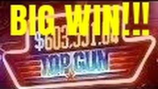 BIG WIN!! TOP GUN SLOT MACHINE BONUS