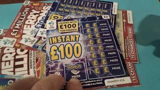 Scratchcards"Special Fireworks"BIG  game.. Merry Millions..Instant £100..etc