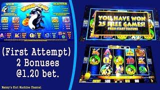• Whales of Cash Deluxe  • 2 Bonuses on $ 1.20 bet •