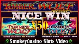 TimberWolf Slot Machine Nice Win Bonus ~ 50x Pick Aristocrat