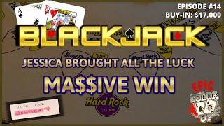 "EPIC COLOR UP" BLACKJACK Ep 14 $17,000 BUY-IN ~ MASSIVE $25,000+ WIN ~ High Limit Up to $2500 Hands