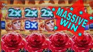 •MEGA BIG WIN•Sparkling Roses Slot Machine Bonus •HUGE WIN• & Ninja Lady Slot Bonus Won! KONAMI SLOT