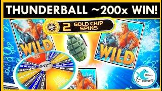 HOT THUNDERBALL SLOT MACHINE! ALMOST 200X WIN FOLLOWED BY ANOTHER BONUS!
