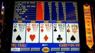 Deuces Wild Video Poker Slot Machine Win (queenslots)