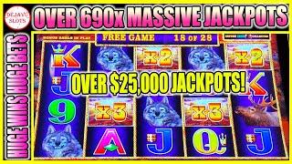 OVER $25,000 IN JACKPOTS ON BUFFALO LINK HIGH LIMIT SLOT MACHINE