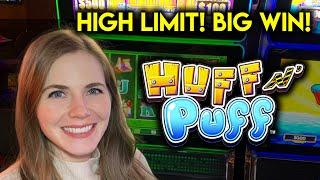 BIG WIN! High Limit Lock-it Link Huff N Puff! Slot Machine! Up To $15/Spin!! I Kept Pushing My Luck!