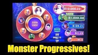 ★ MONSTER PROGRESSIVES! Monster Progressives Slot Machine Bonus Demo! ~ WMS (DProxima)