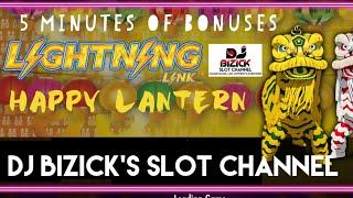 ~$$ 5 MINUTES OF BONUSES $$~ Happy Lantern Slot Machine ~ LIGHTNING LINK ~ ARISTOCRAT