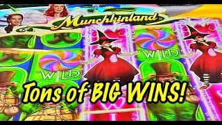 TONS OF BIG WINS ON MUNCHKINLAND SLOT MAX BET