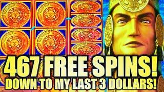•467 FREE SPINS! MASSIVE BONUS TRIGGER! • MAYAN CHIEF Slot Machine Bonus (KONAMI)