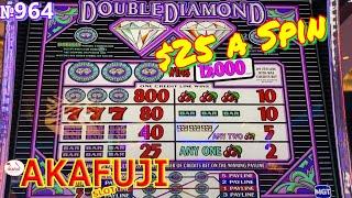 [May 22nd ⑤] Double Diamond Slot Machine Bet $25 / 9 Line @San Manuel Casino 赤富士スロット