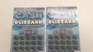 TWO $5 Cash Blizzard Lottery Scratch off Instant Ticket