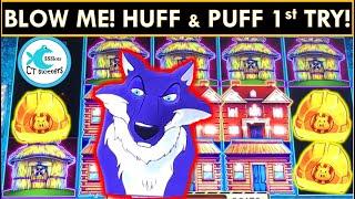 HUFF & PUFF 1st BONUS! NEW LOCK IT LINK SLOT MACHINE, WONKAVATOR, VEGAS VACATION SLOT VIDEOS