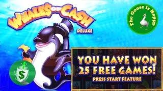 Whales of Cash Deluxe slot machine, 2 sessions, Big Win Happy Goose •