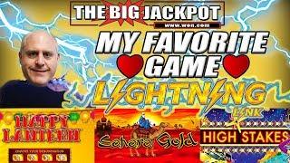 I •️4 BIG JACKPOT$ on My FAVORITE GAME! •LIGHTNING LINK •PAY$ HUGE!