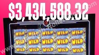 •$3,434,588.32 Million Dollar Extreme High Limit Video Bally Balloon Festival Slot Jackpot, Handpay 