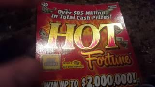 NEW GAME!! $2,000,000 HOT FORTUNE $20 MICHIGAN LOTTERY SCRATCH OFF TICKET