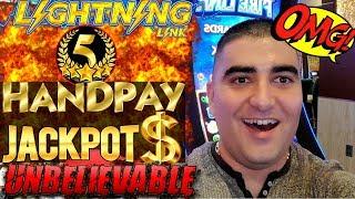 •5 HANDPAY JACKPOTS• On High Limit LIGHTNING CASH Slot Machine - HUGE HIGH LIMIT SLOT PLAY