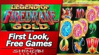 Legend of Firedrake Gold Slot - First Look, Free Games Bonus in New Konami game