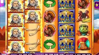 ZEUS II THANKSGIVING Video Slot Casino Game with a "BIG WIN" FREE SPIN BONUS