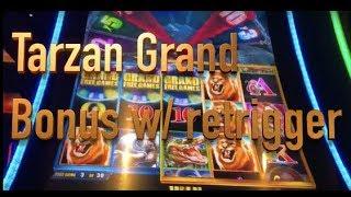 New Slot - Tarzan Grand Bonus win w/ retrigger