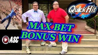 •MAX BET• Quick Hit Slot Machine -$100 SLOT CHALLENGE! Albert's Slot Channel! Slot machine bonus!