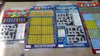 Scratching Every Scratch Off Lottery Ticket from my local store | $3 Crossword & Bingo