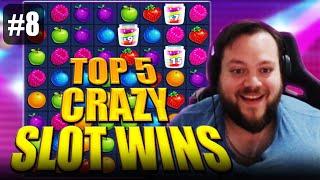 TOP 5 CRAZY SLOT WINS | ONLY THE BEST MOMENTS #8