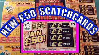 BLOODY HELL..What a Game..NEW  "WIN £50"Scratchcards..SCRABBLE..Monopoly 85th...£100,000 Yellow