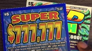 $5 Super 777,777 and a $5 Wild Cash New York Lottery Scratch off