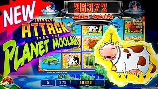 NEW INVADERS ATTACK!!! From the Planet Moolah!! 1c Wms Slot in San Manuel Casino