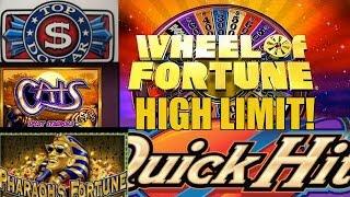 HIGH LIMIT SLOT MACHINE FUN-CATS-WHEEL OF FORTUNE-QUICK HIT