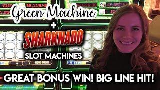 Green Machine Nice BONUS WIN! • Sharknado • BIG • Line Hit!!!