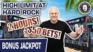 ★ Slots ★ HIGH LIMIT for TWO HOURS at Hard Rock! ★ Slots ★ HUGE Jackpot on Fortune Link - GOTTA See 