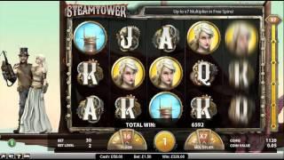 £20 Vs NetEnt Steam Tower Video Slot More Bonuses