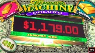 MASSIVE WINNING ON GREEN MACHINE DELUXE Slot Machine!