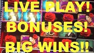 BIG WINS!!! LIVE PLAY and Bonuses on Carmen Slot Machine
