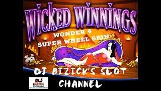 ~*** Wonder 4 SUPER WHEEL ***~  Wicked Winnings Slot Machine ~ ARISTOCRAT! • DJ BIZICK'S SLOT CHANNE