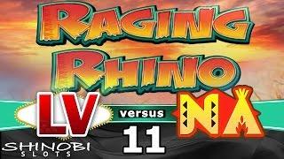 Las Vegas vs Native American Casinos Episode 11: Raging Rhino Slot Machine + Bonus Win