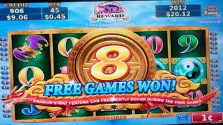 Dragon's Way Slot Machine Bonus + Retrigger - 16 Free Games w/ Random Wilds, Nice Win (#4)