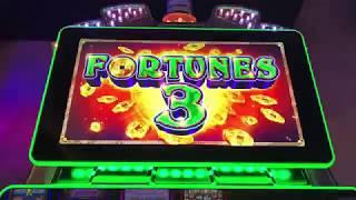 Fortunes 3 - JACKPOT - $10 Bet Bonus Free Games with 2 Retriggers