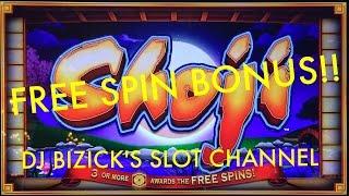 Shoji Slot Machine ~ FREE SPIN BONUS! ~ RUN...RUN VERY FAST!!!! • DJ BIZICK'S SLOT CHANNEL