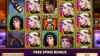 GOLDEN CHEST Video Slot Casino Game with a FREE SPIN BONUS