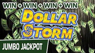 ⋆ Slots ⋆ Win + Win + Win + Win ⋆ Slots ⋆ Dollar Storm INSANITY at the Casino!