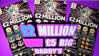BIG SCRATCHCARDS..£5..2MILLION POUND JACKPOT CARDS..AND DIAMOND 7 DOUBLER..AND CASH BOLT